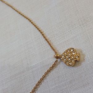 Everyday Kate Spade Pave Mini Pendant plated gold necklace 16 in +3 ext